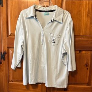 Tangerine Aqua Polo Shirt 2x